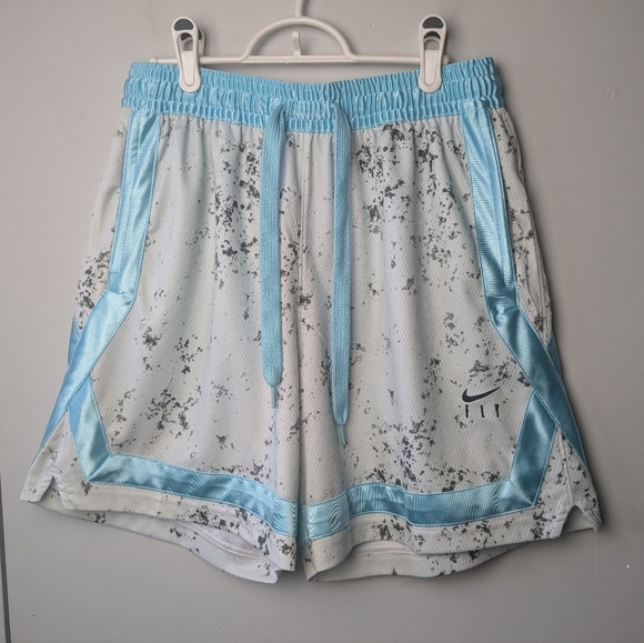 Shorts Nike Fly Feminino Women Size Medium Blue And Black Marble Pattern - Picture 5 of 13